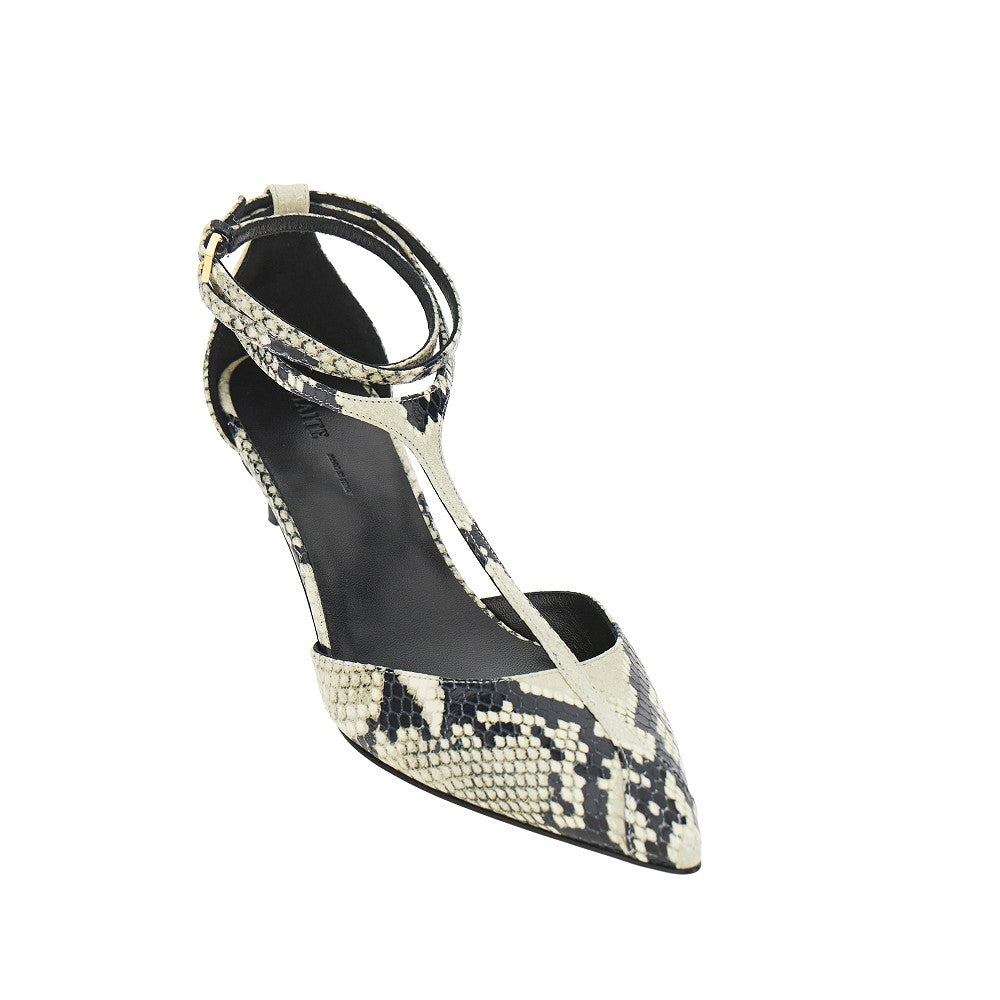 Python-printed leather 'Mia' pump