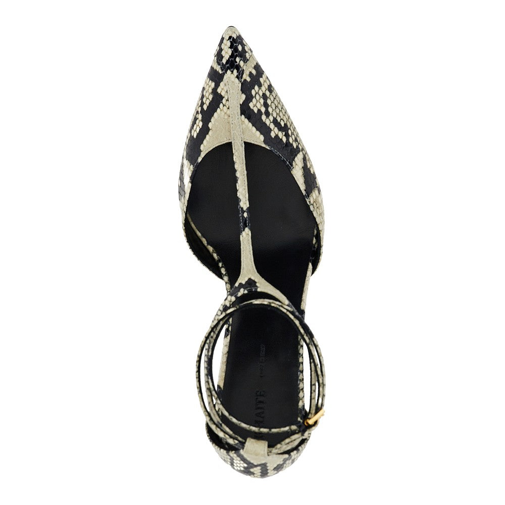 Python-printed leather 'Mia' pump