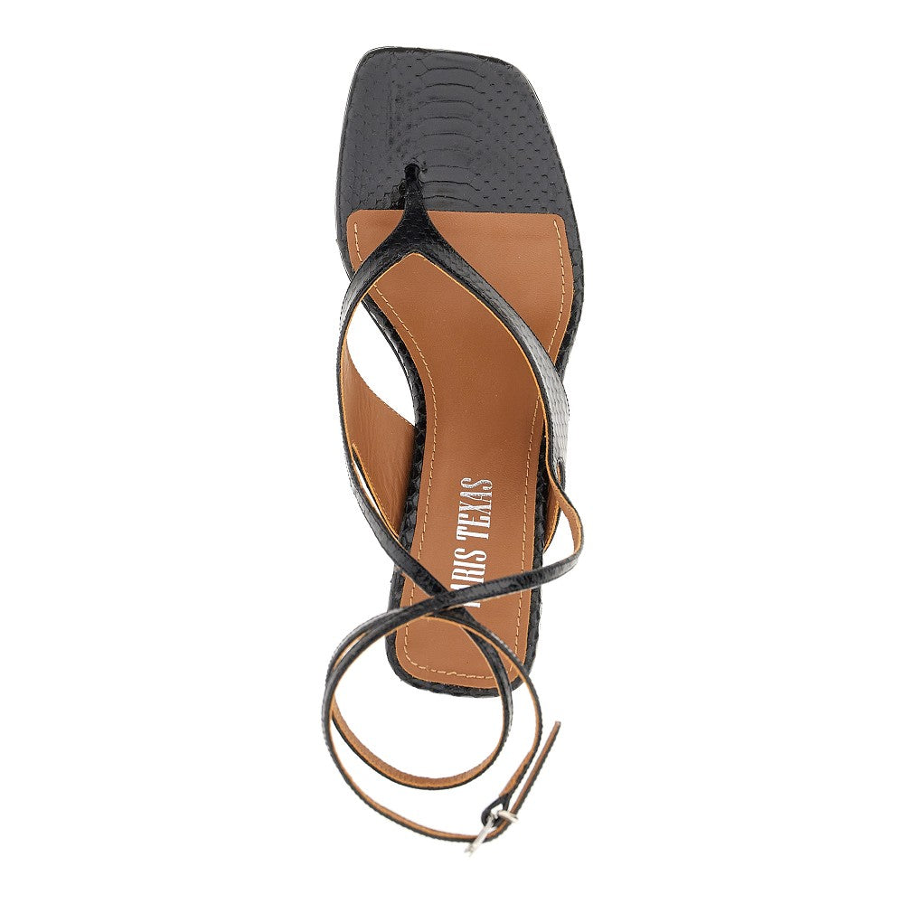 Python-print leather &#39;Portofino&#39; sandals