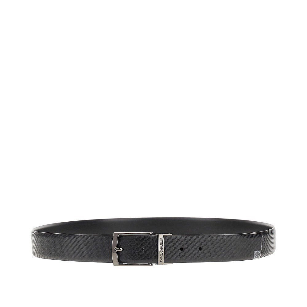 Leather reversible belt