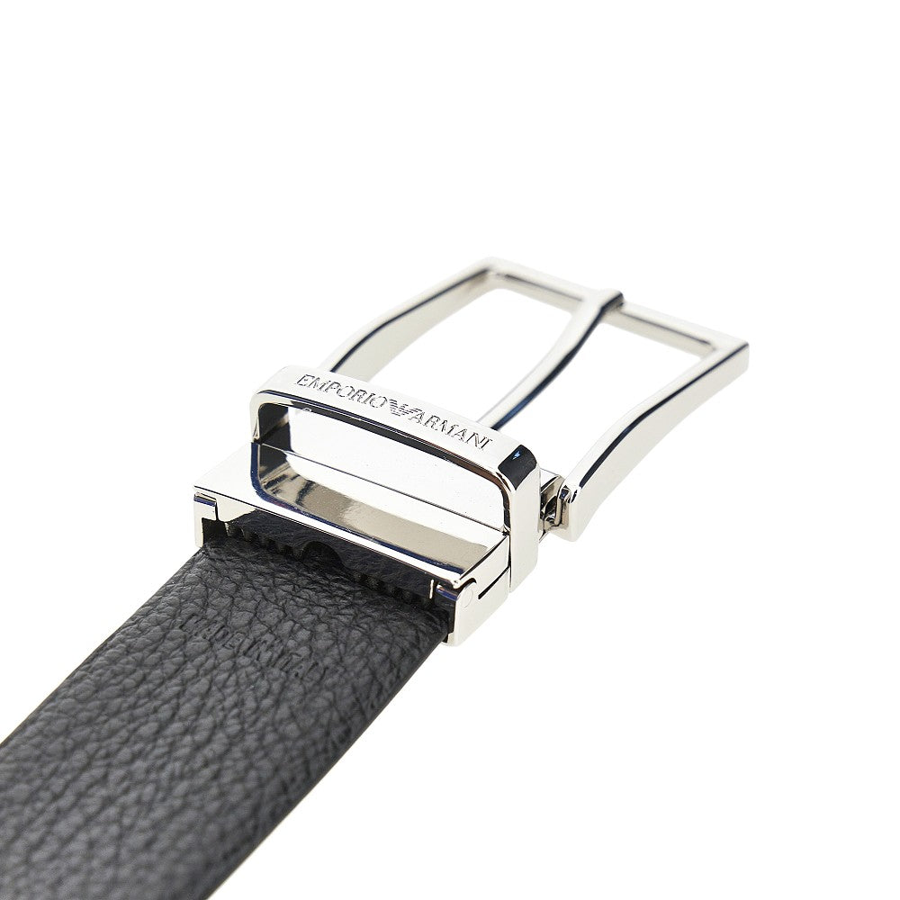 Leather reversible belt