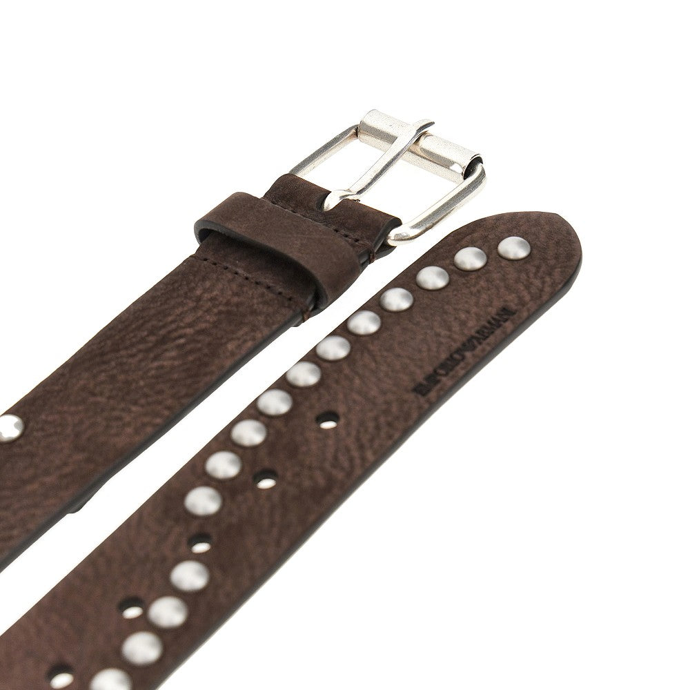 Cintura in pelle scamosciata con borchie