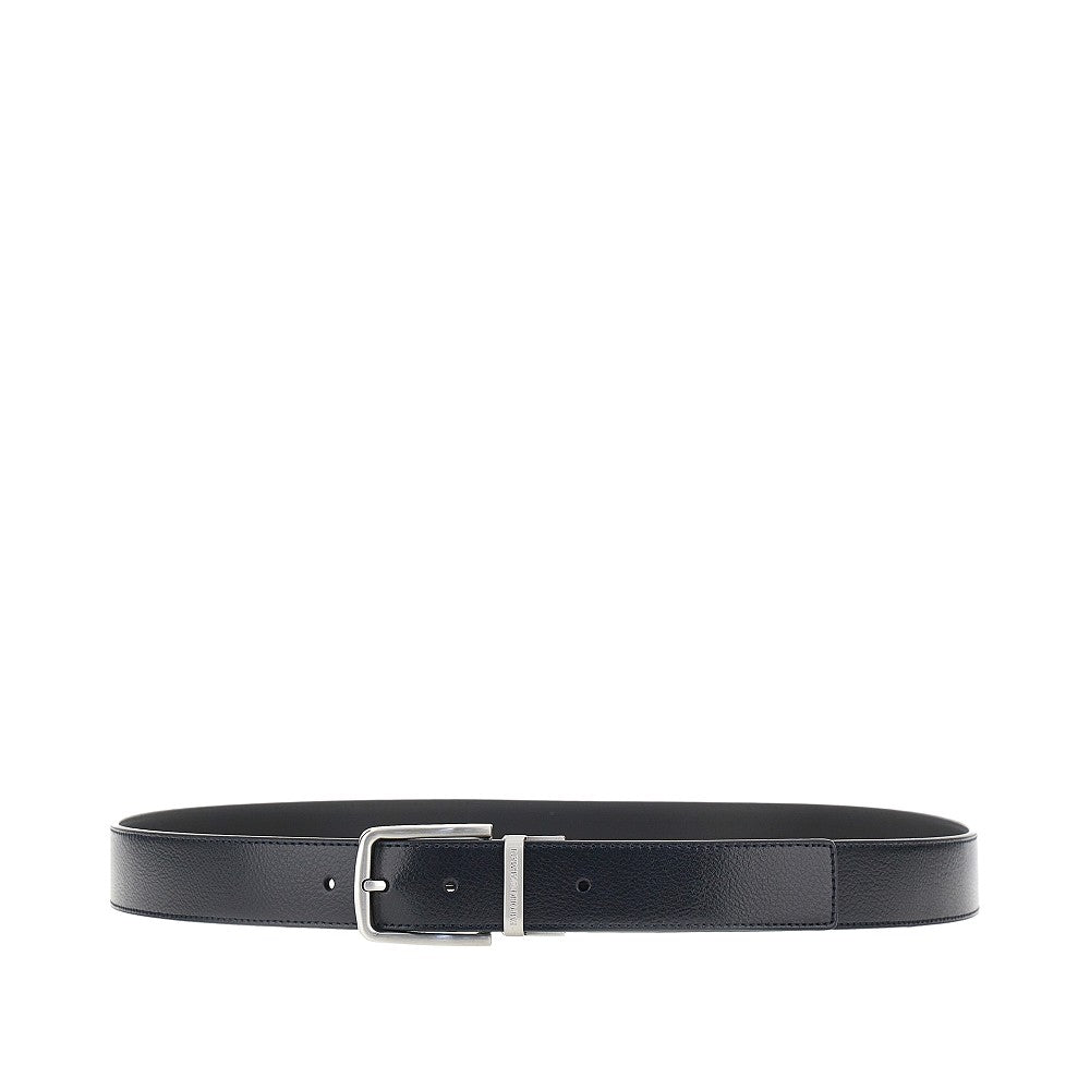 Cintura reversibile in pelle con logo