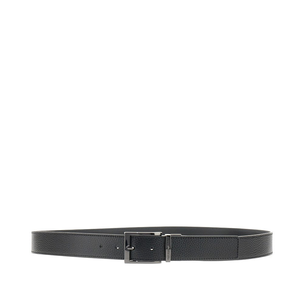 Leather reversible belt