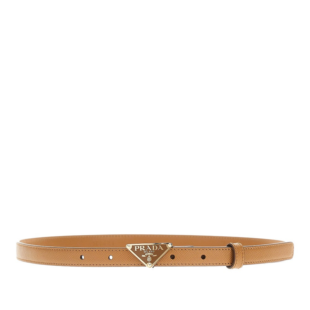 Cintura sottile in pelle Saffiano