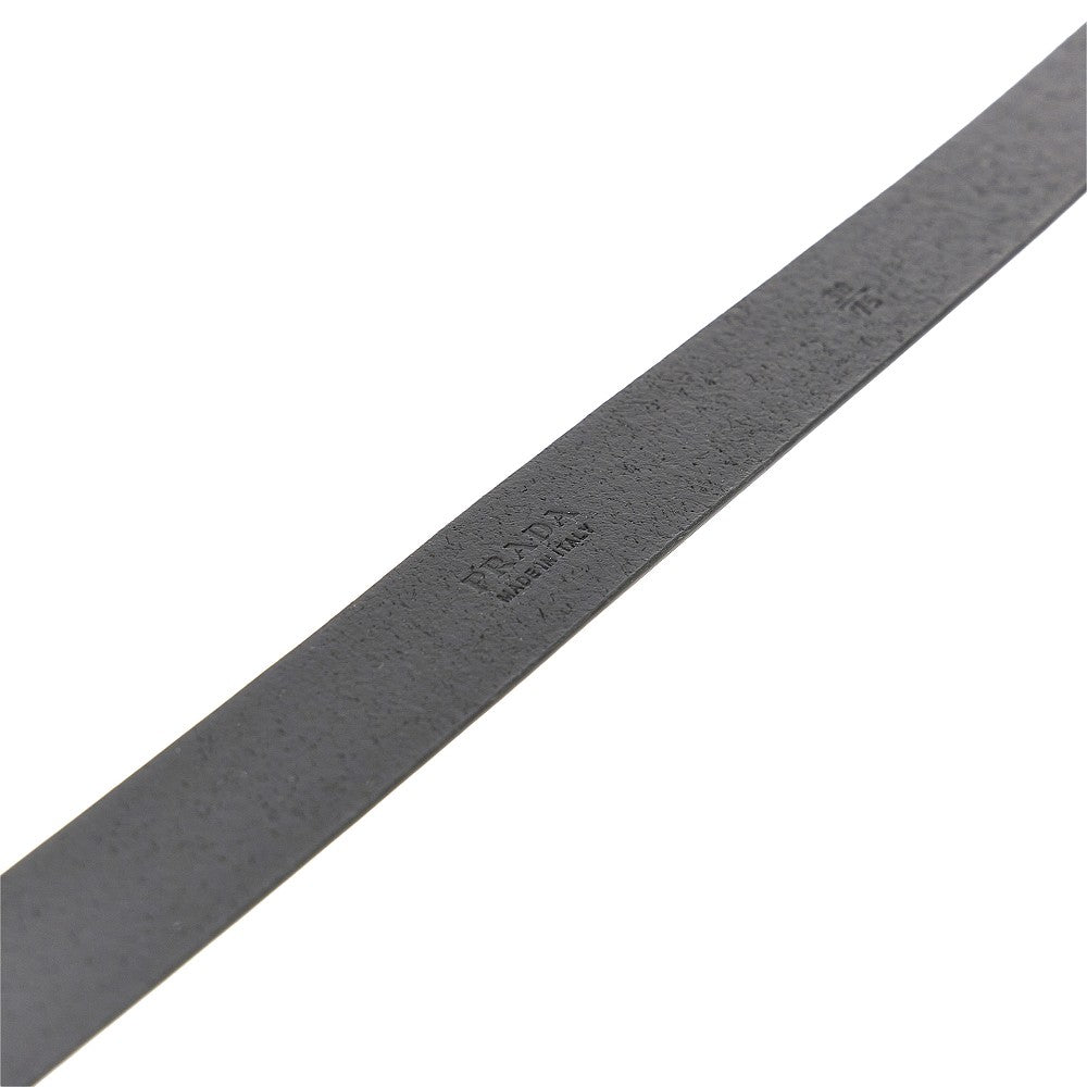 Cintura in pelle con fibbia logata