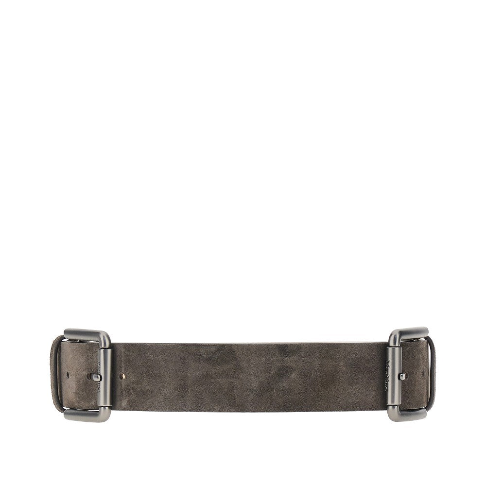 Cintura in suede con doppia fibbia