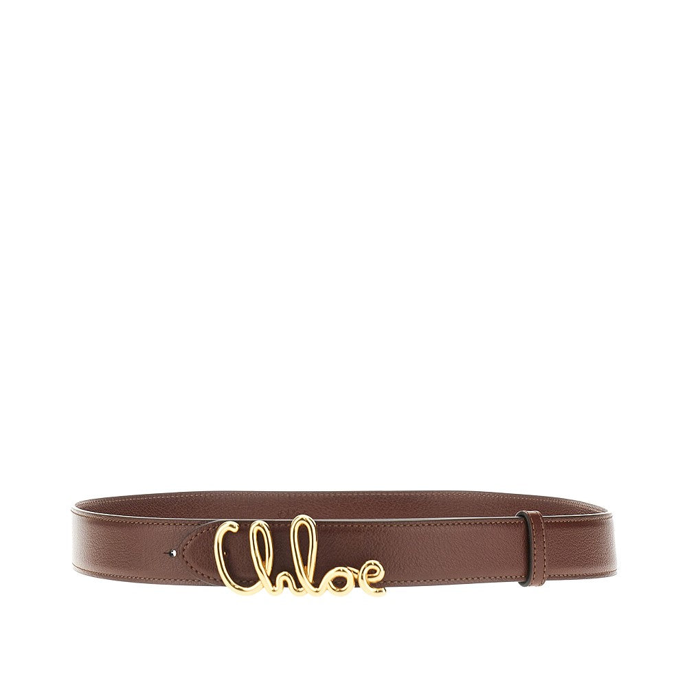 'Chloé Iconic' grained leather belt