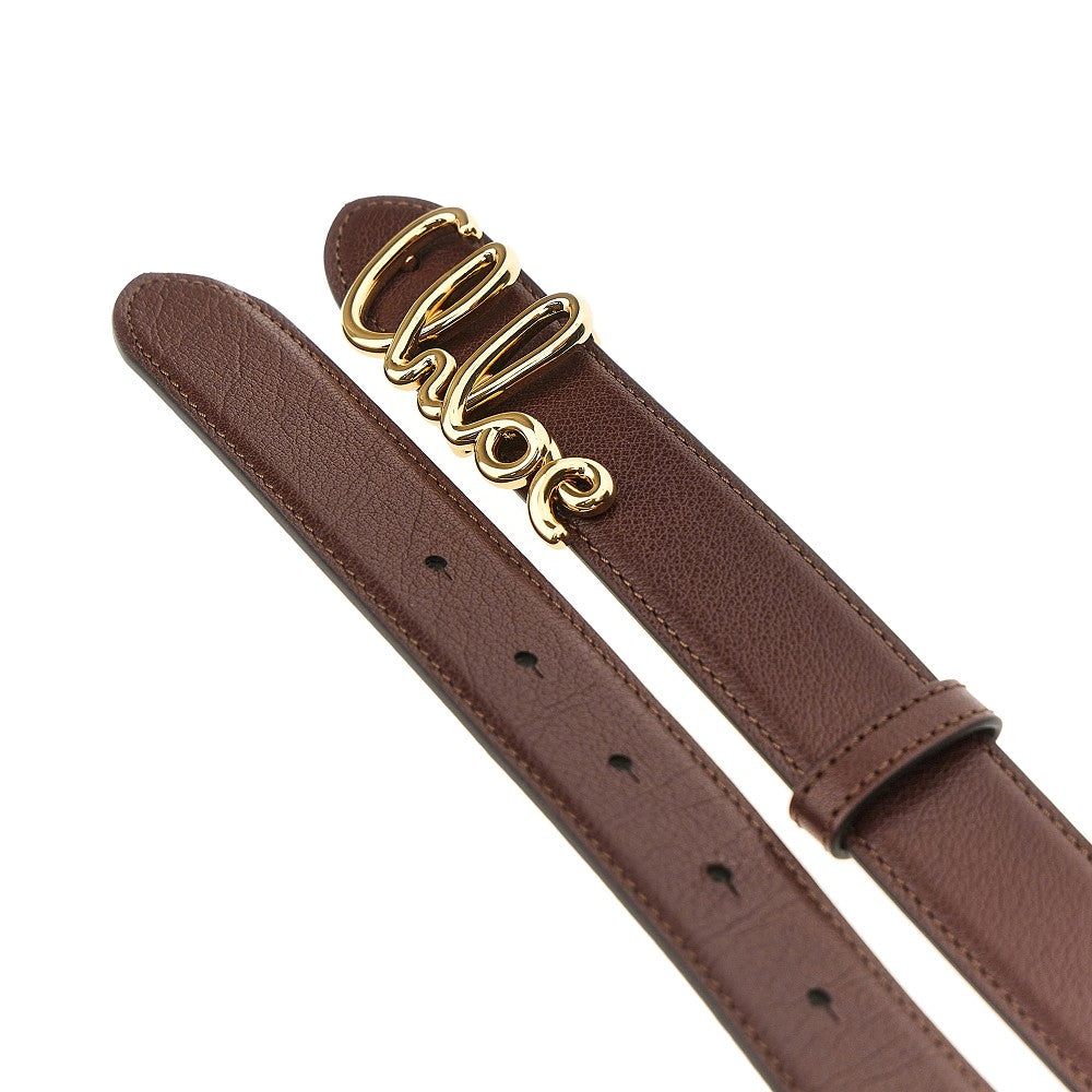 'Chloé Iconic' grained leather belt