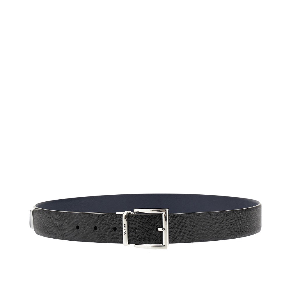 Saffiano leather reversible belt