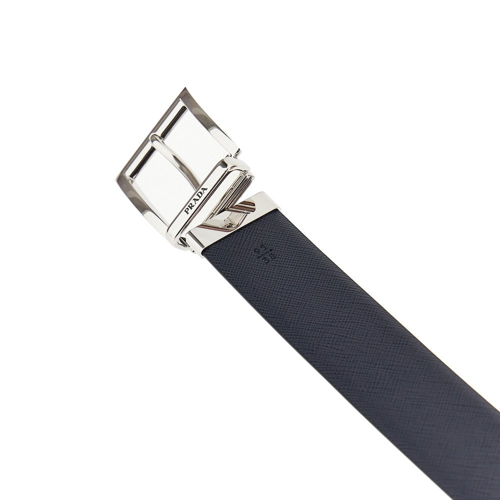 Saffiano leather reversible belt