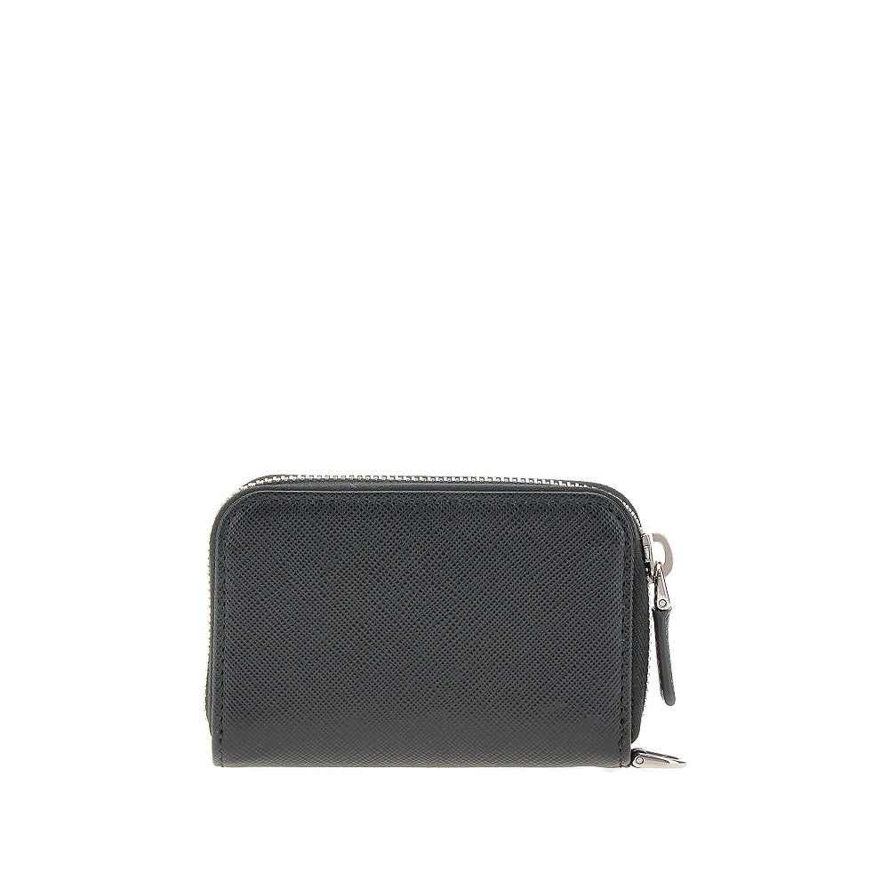 Saffiano leather cardholder pouch with strap