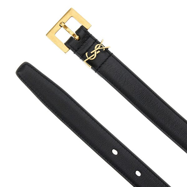 Cintura in pelle con dettaglio YSL