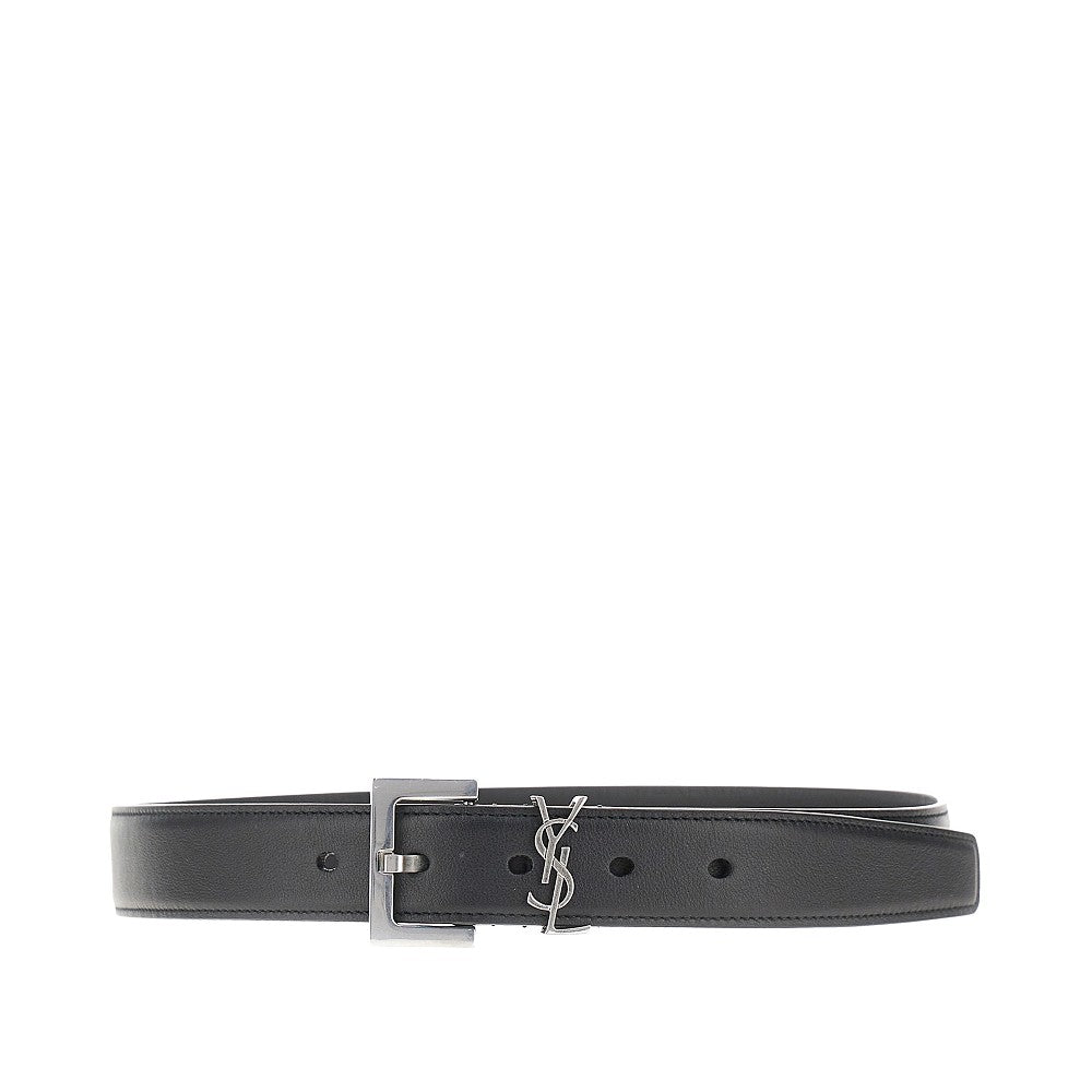 Cintura in pelle con dettaglio YSL