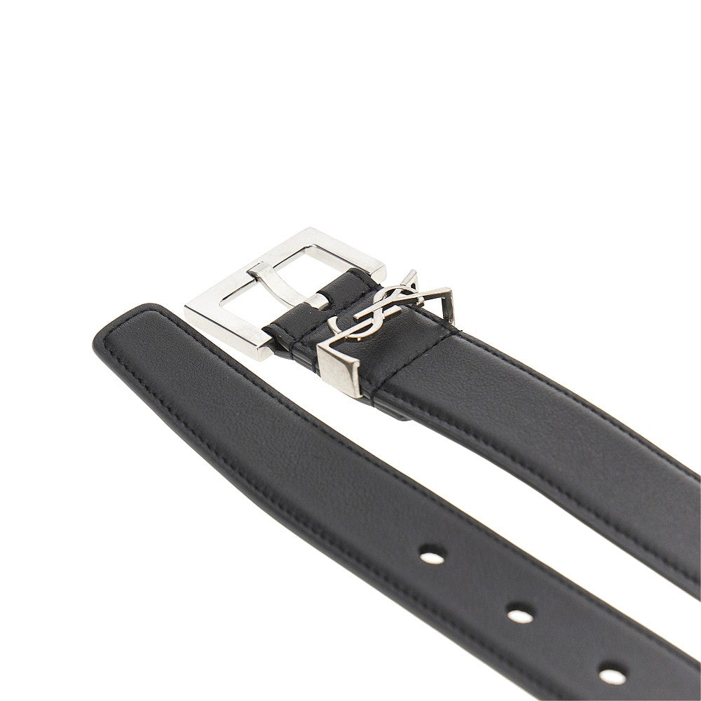 Cintura in pelle con dettaglio YSL