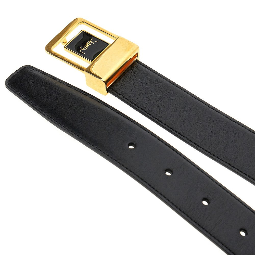 Leather belt with &#39;La 66&#39; buckle
