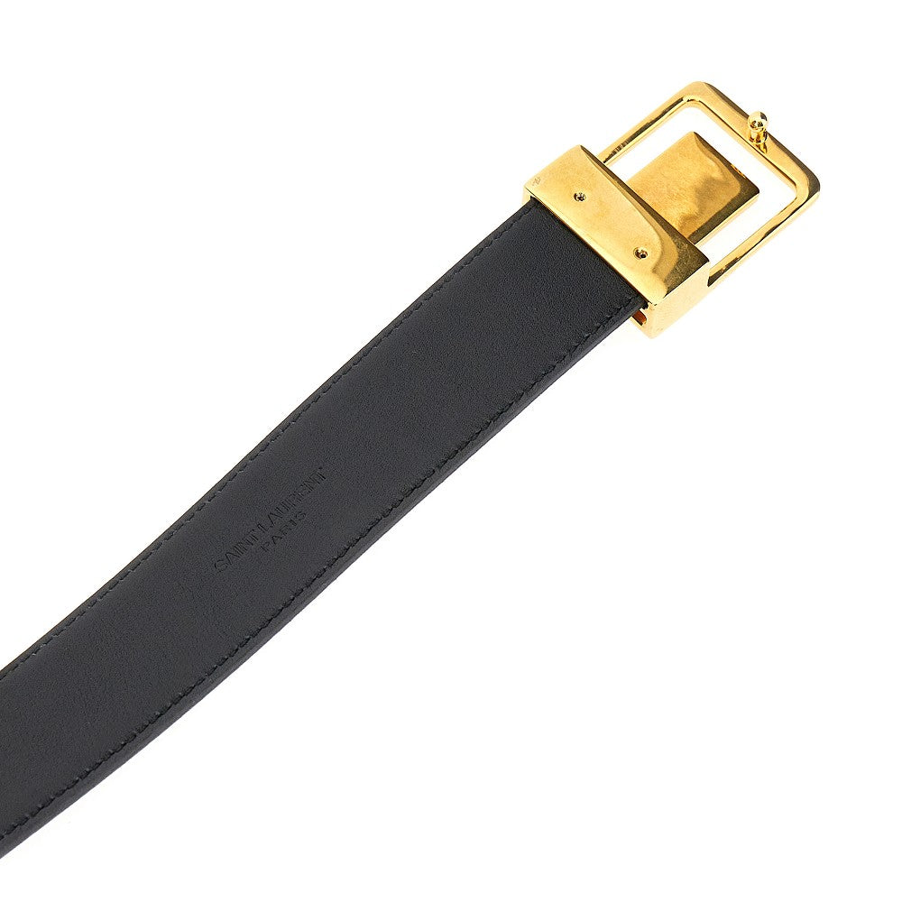 Leather belt with &#39;La 66&#39; buckle