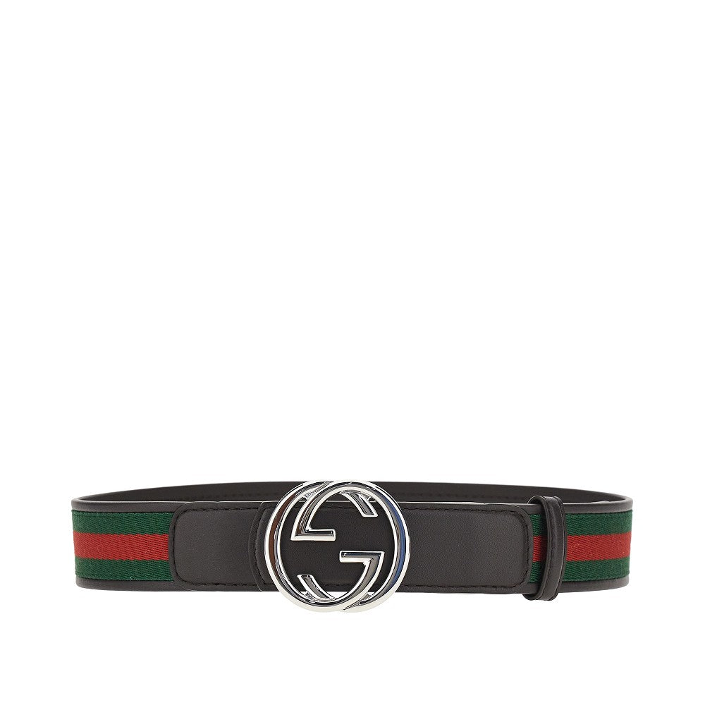 Cintura reversibile con fibbia Incrocio GG