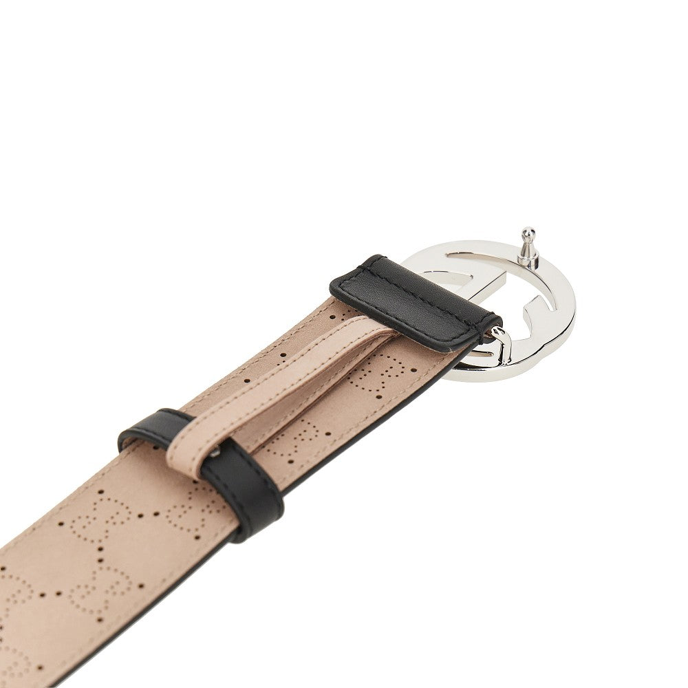 Cintura in pelle con fibbia Incrocio GG