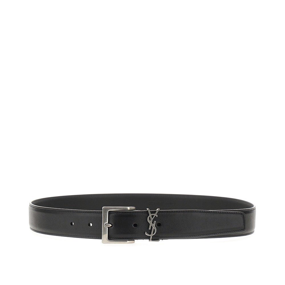 Leather belt with Cassandre logo