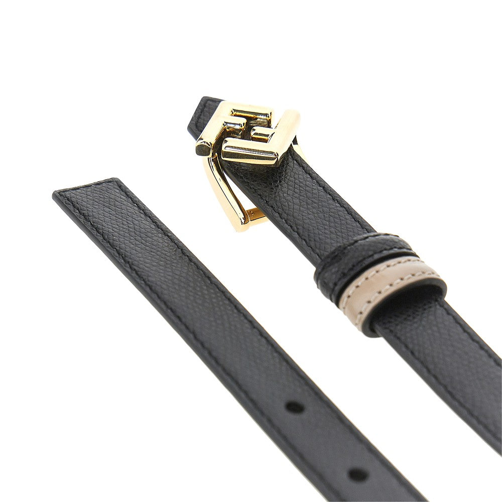 Leather reversible belt