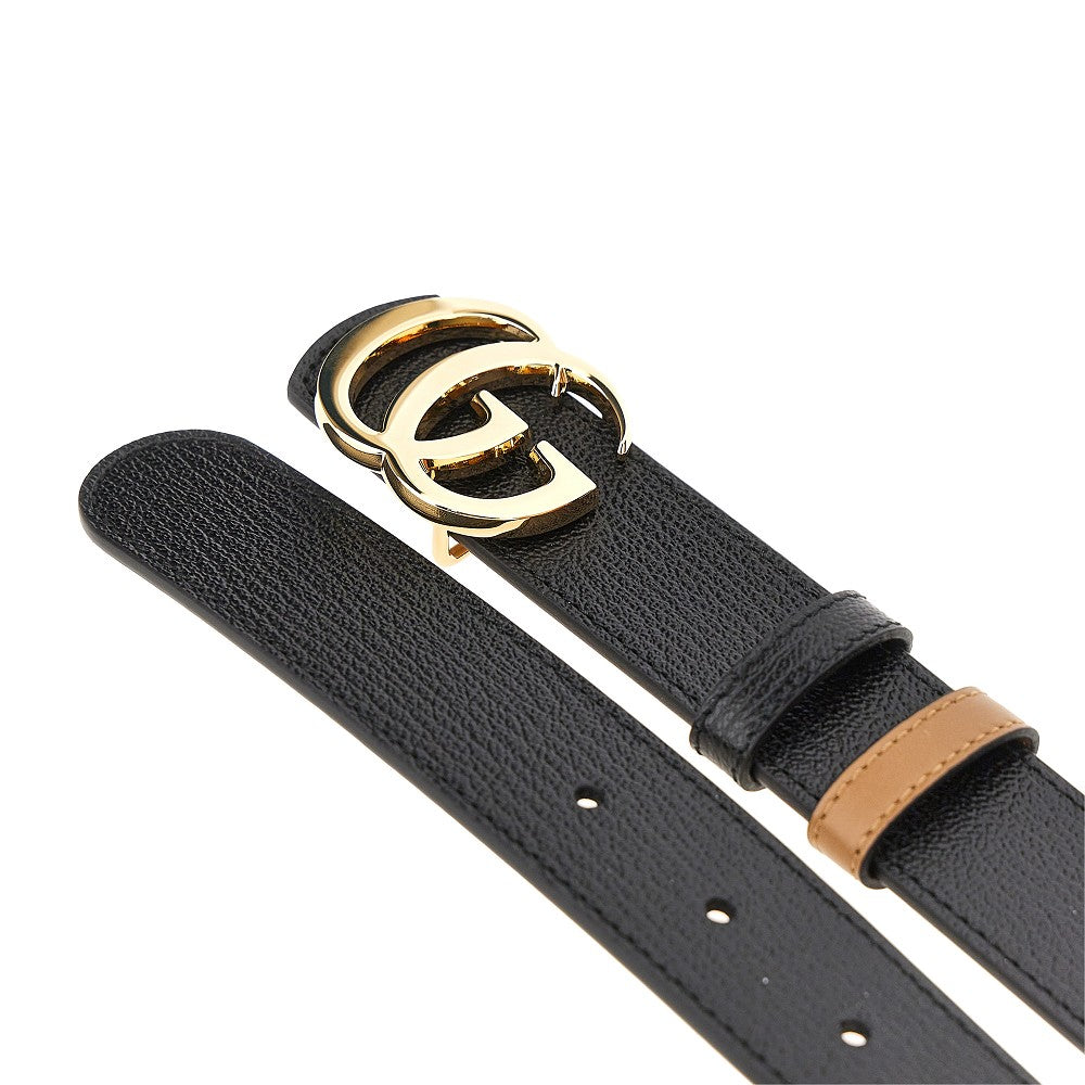 Cintura reversibile in pelle GG Marmont