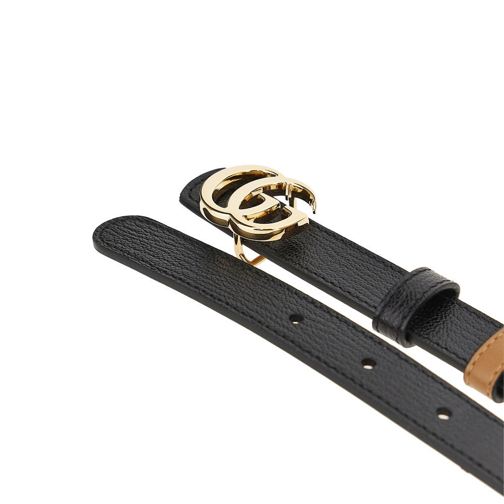 Cintura reversibile in pelle GG Marmont