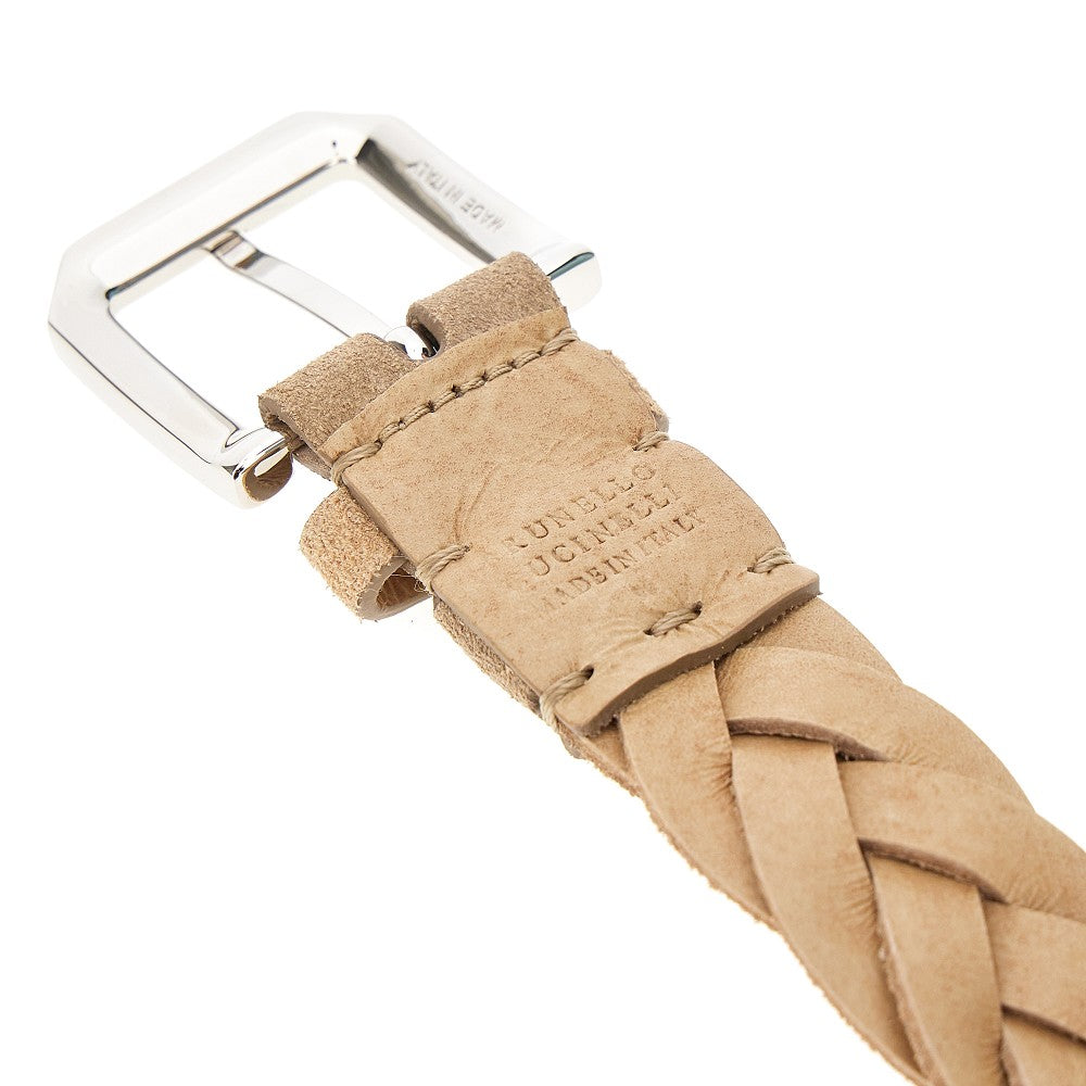 Braided reversed leather belt