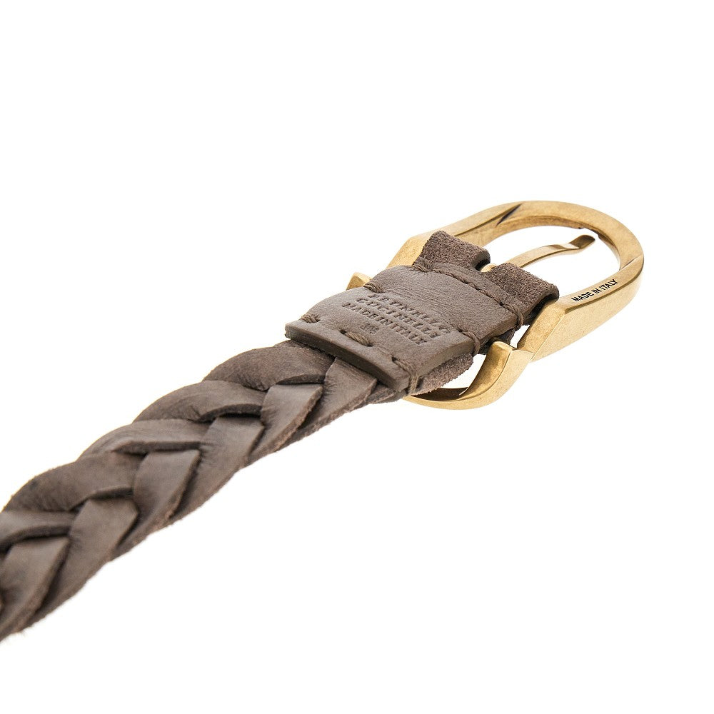 Cintura in pelle scamosciata intrecciata