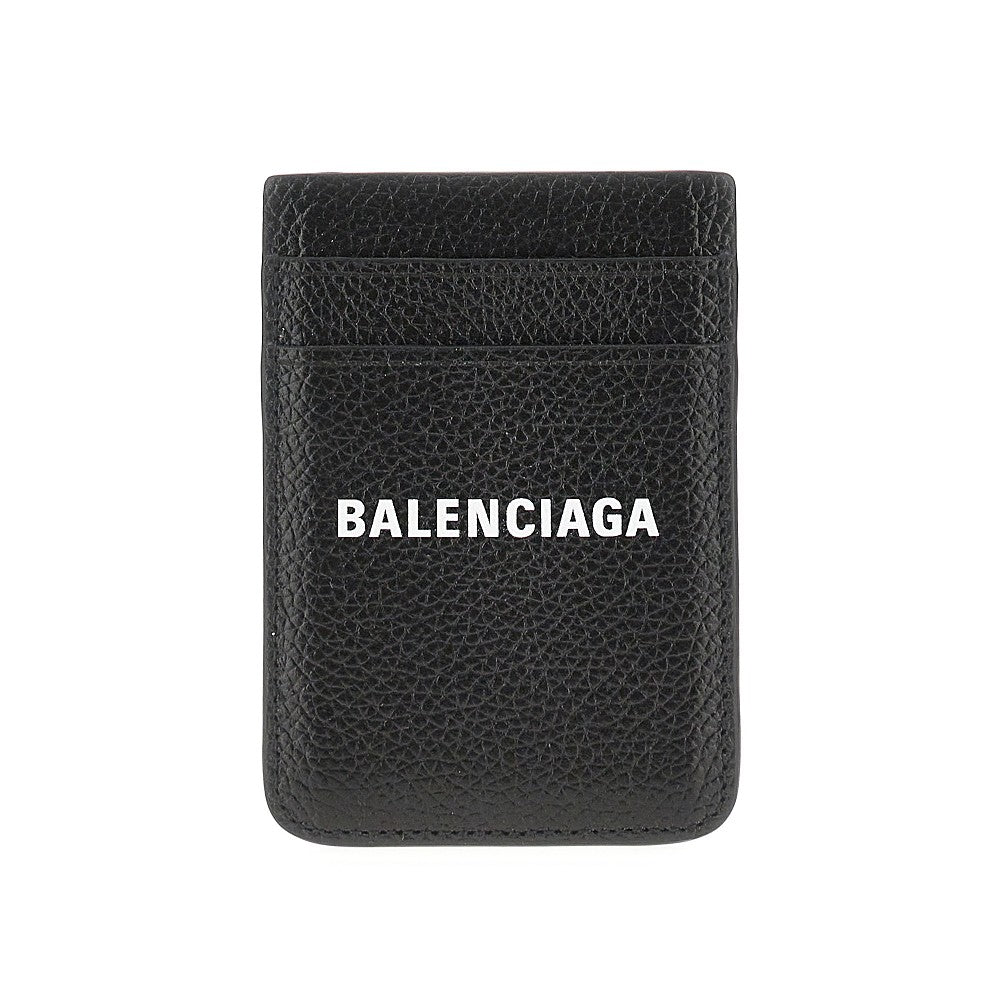 Grain leather magnetic cardholder