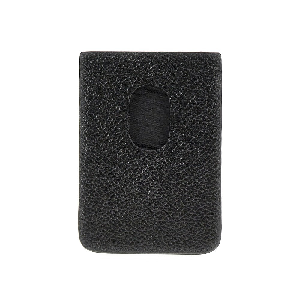 Grain leather magnetic cardholder