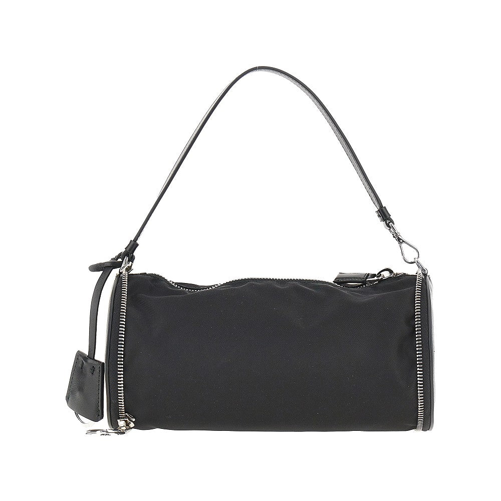Mini borsa ripiegabile in Re-Nylon e pelle