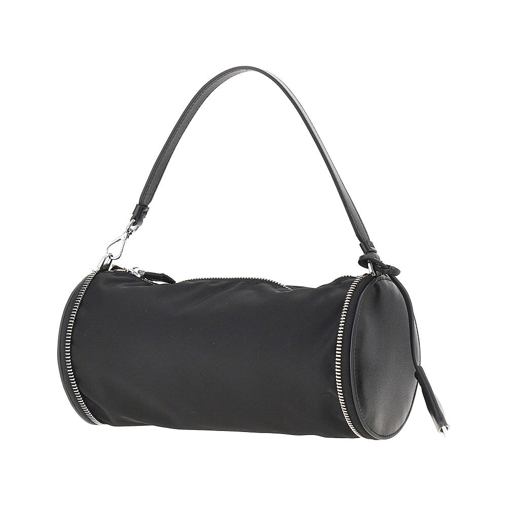 Mini borsa ripiegabile in Re-Nylon e pelle