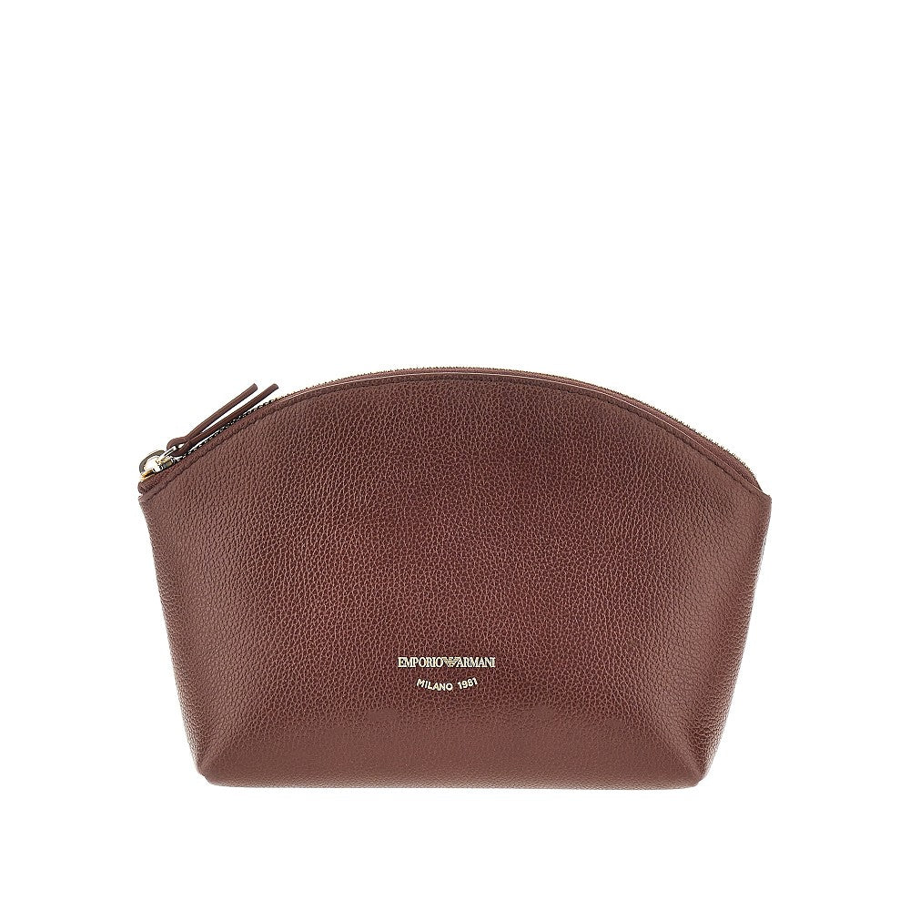 Pouch in pelle granata