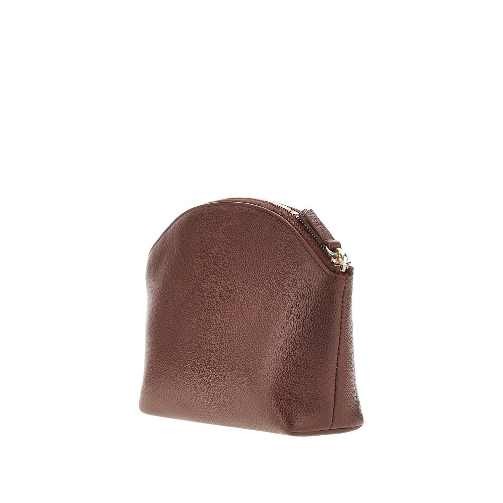 Pouch in pelle granata