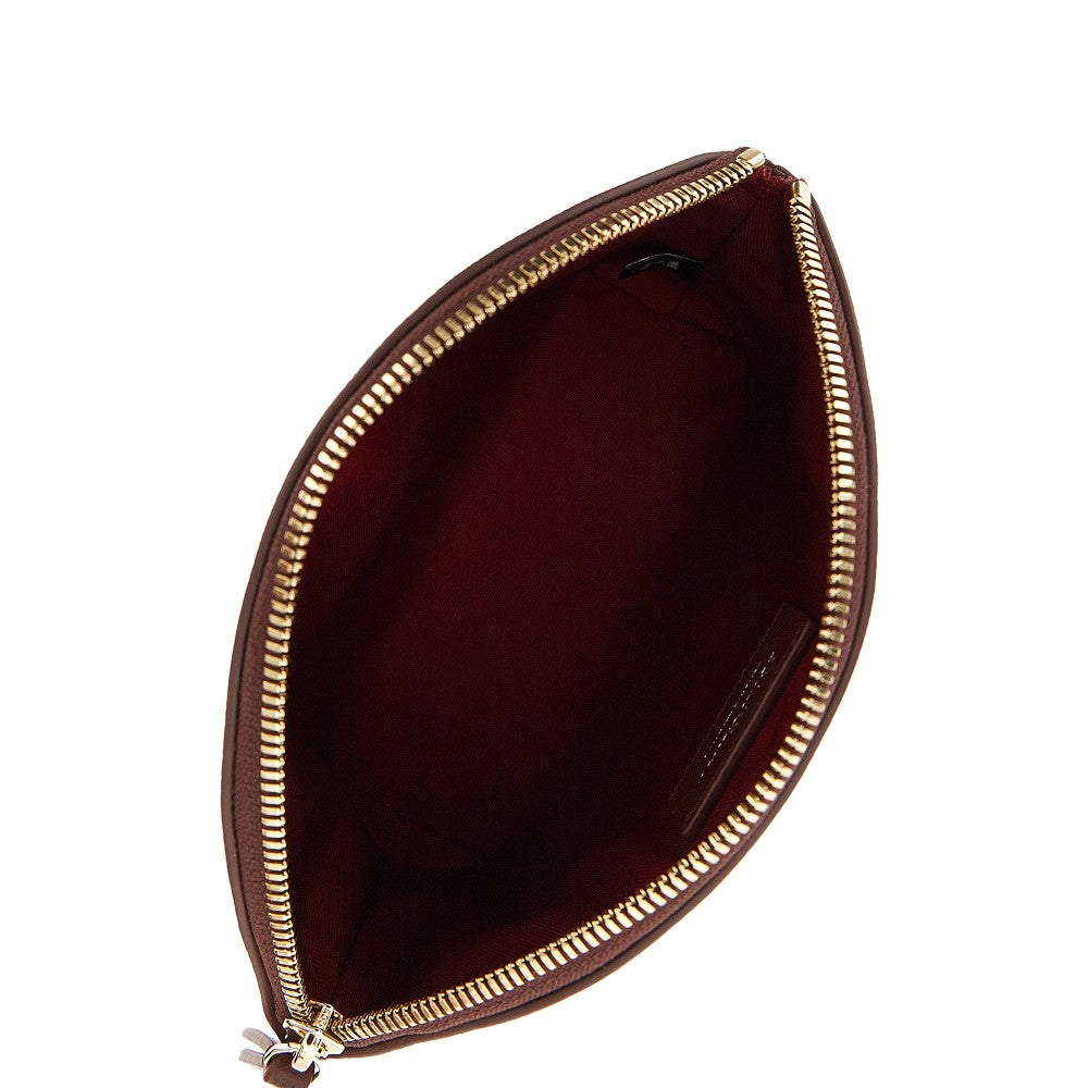 Pouch in pelle granata