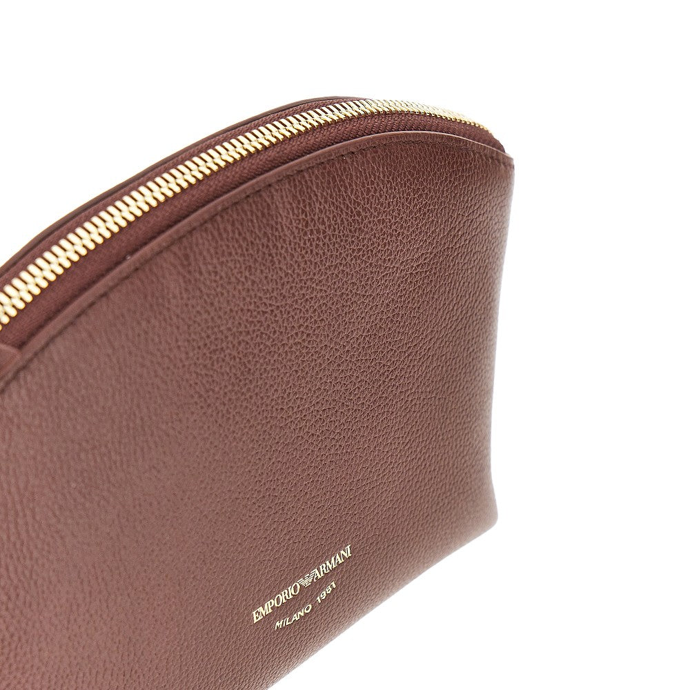 Pouch in pelle granata
