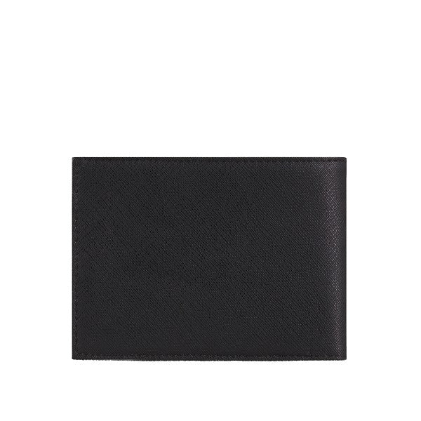 Saffiano faux leather bi-fold wallet