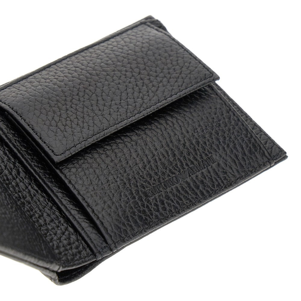 Portafoglio bi-fold in pelle martellata