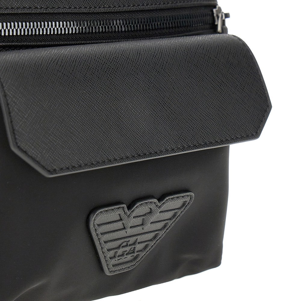 ASV leather and nylon crossbody bag