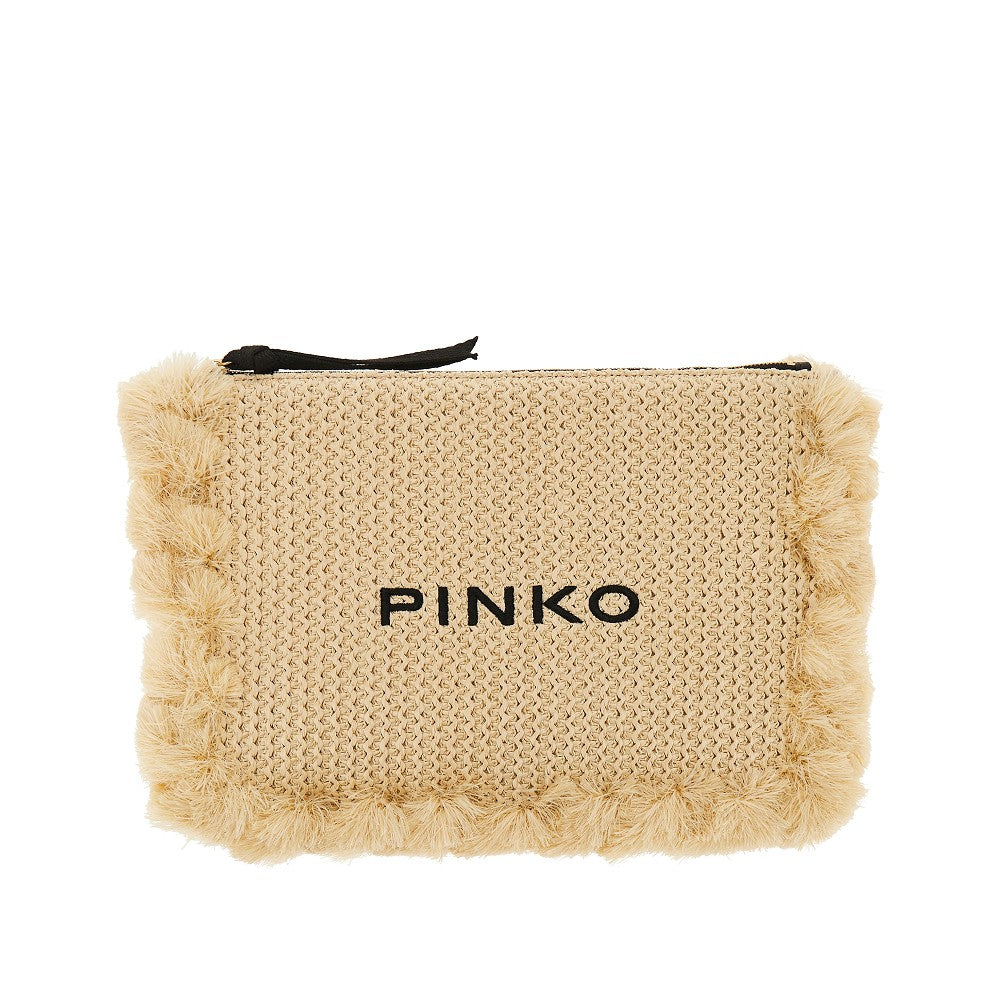 Pochette in rafia intrecciata