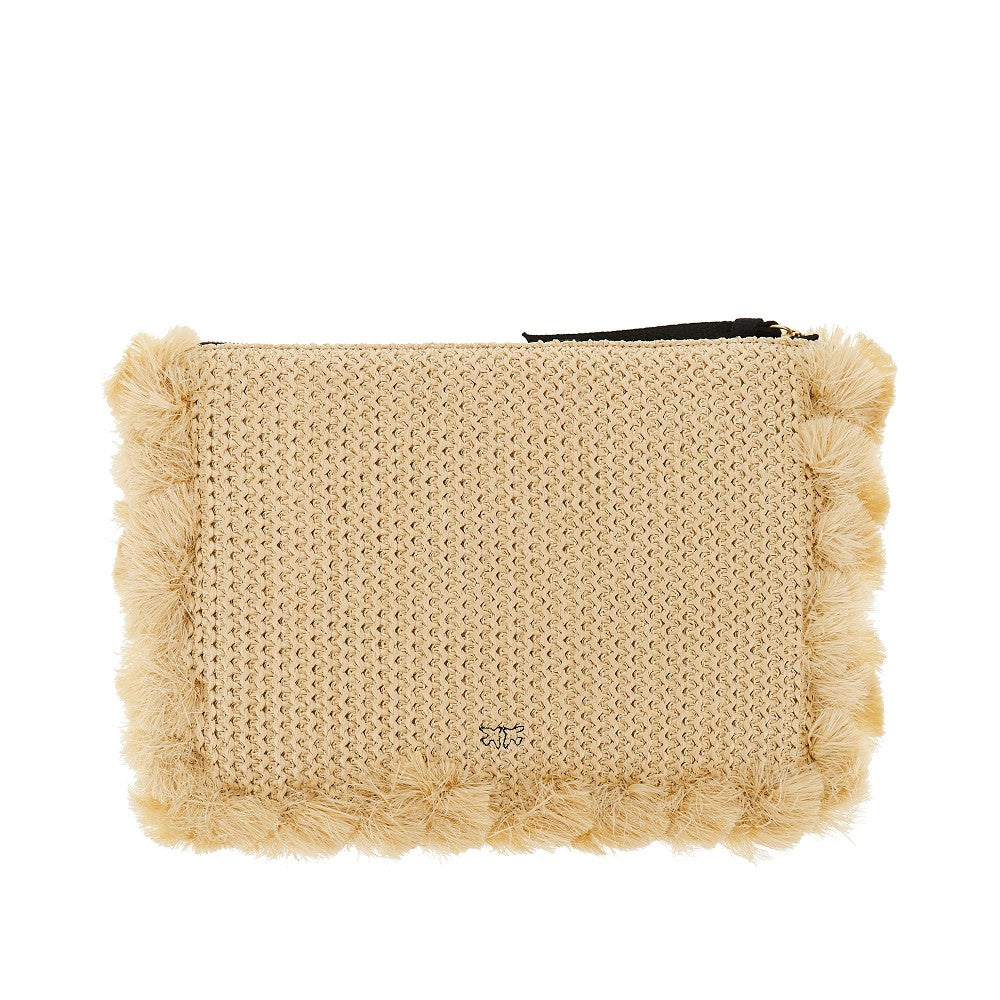Pochette in rafia intrecciata