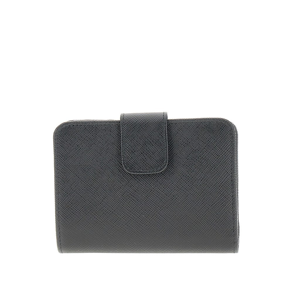 Saffiano leather small wallet with zip