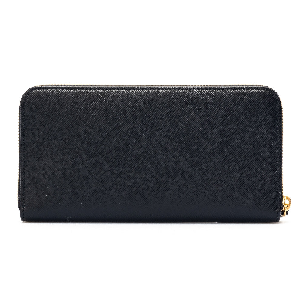 Saffiano leather zip-around wallet