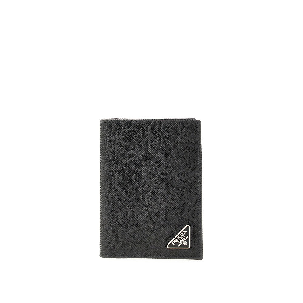 Portacarte bi-fold in pelle Saffiano