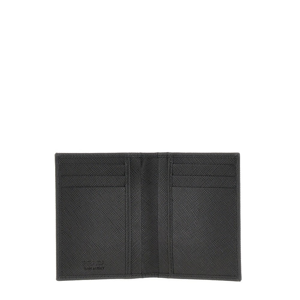 Portacarte bi-fold in pelle Saffiano