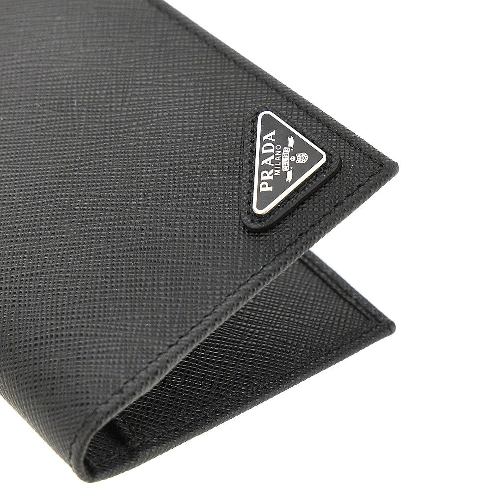 Portacarte bi-fold in pelle Saffiano