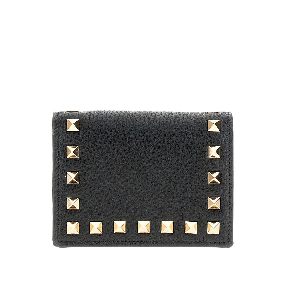 Portafoglio piccolo Rockstud in pelle