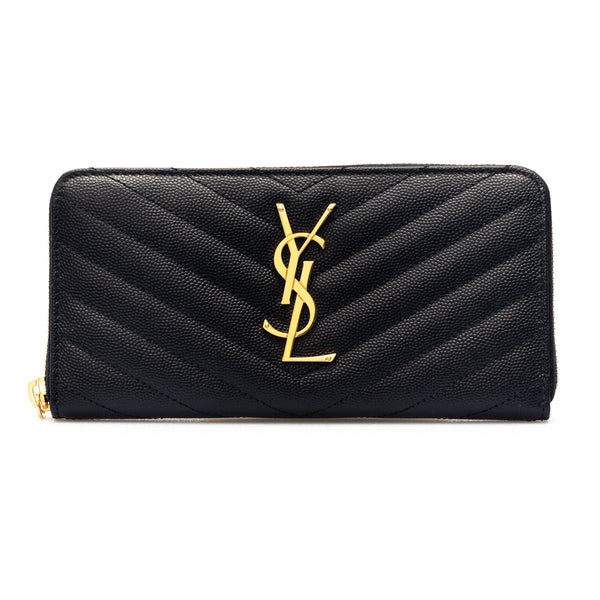 'Cassandre' leather zip-around wallet