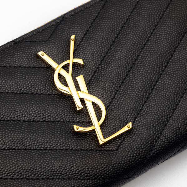 'Cassandre' leather zip-around wallet